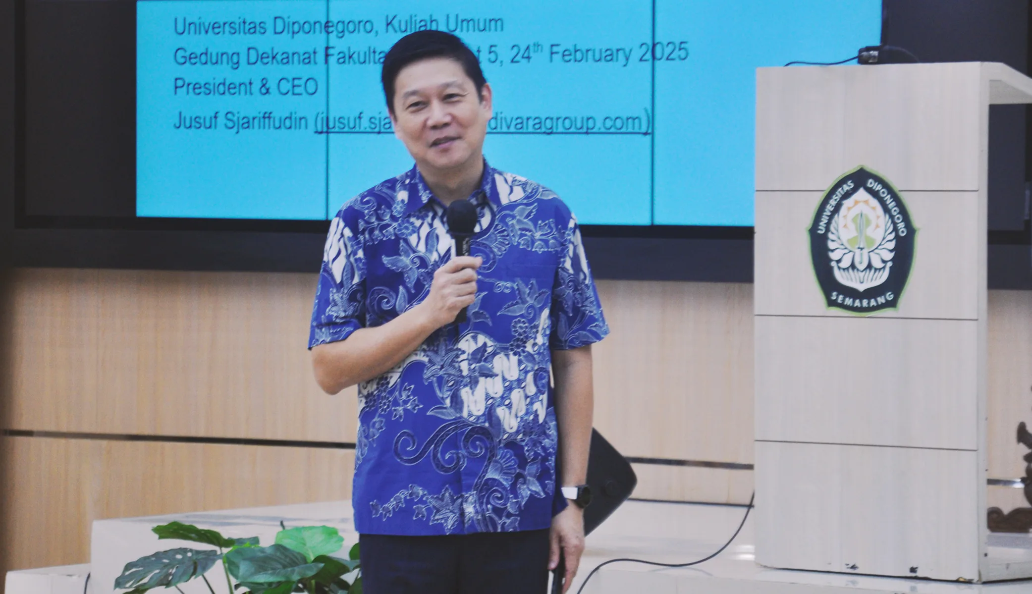 Jusuf Sjariffudin, President and CEO of Indivara Group to deliver a public lecture
